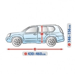Telo Copriauto Copri Auto Macchina Basic Garage per L Off Road / SUV Esterno | L. 510cm | H. 160cm | Impermeabile Traspirante