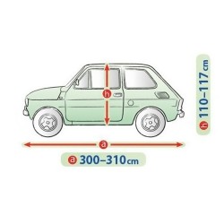 Telo Copriauto Copri Auto Macchina Mobile Garage per S126 Esterno | L. 310cm | H. 117 cm | Impermeabile Traspirante