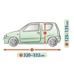 Telo Copriauto Copri Auto Macchina Mobile Garage per S2 Hatchback Esterno | L. 332cm | H. 135 cm | Impermeabile Traspirante