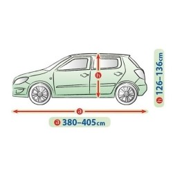 Telo Copriauto Copri Auto Macchina Mobile Garage per M2 Hatchback Esterno | L. 405cm | H. 136 cm | Impermeabile Traspirante