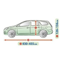 Telo Copriauto Copri Auto Macchina Mobile Garage per L2 Hatchback / SW Esterno | L. 455cm | H. 136 cm | Impermeabile Traspirante