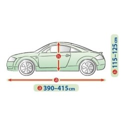 Telo Copriauto Copri Auto Macchina Mobile Garage per M Coupe Esterno | L. 415cm | H. 125 cm | Impermeabile Traspirante