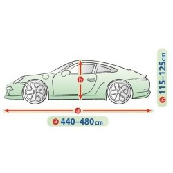 Telo Copriauto Copri Auto Macchina Mobile Garage per XL Coupe Esterno | L. 480cm | H. 125 cm | Impermeabile Traspirante