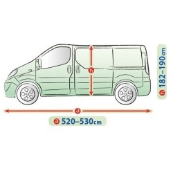 Telo Copriauto Copri Auto Macchina Mobile Garage per L520 Van Esterno | L. 530cm | H. 190 cm | Impermeabile Traspirante