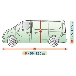 Telo Copriauto Copri Auto Macchina Mobile Garage per L500 Van Esterno | L. 520cm | H. 185 cm | Impermeabile Traspirante
