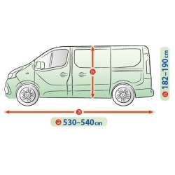 Telo Copriauto Copri Auto Macchina Mobile Garage per L540 Van Esterno | L. 540cm | H. 190 cm | Impermeabile Traspirante