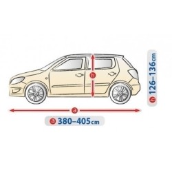 Telo Copriauto Copri Auto Macchina Optimal Garage per M2 Hatchback Esterno | L. 405cm | H. 136cm | Impermeabile Traspirante