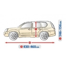Telo Copriauto Copri Auto Macchina Optimal Garage per L Off Road / SUV Esterno | L. 460cm | H. 156cm | Impermeabile Traspirante
