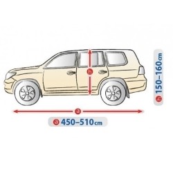 Telo Copriauto Copri Auto Macchina Optimal Garage per XL Off Road / SUV Esterno | L. 510cm | H. 160cm | Impermeabile Traspirante