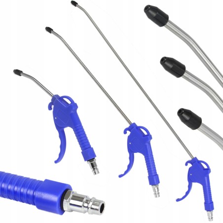 Set 3 Pistole soffiaggio aria compressa Pistola con canna lunga 100-300-500mm