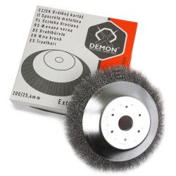 Spazzola a disco per Decespugliatore filo di ferro Ø200mm accessori foro interno Ø25,4mm