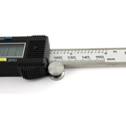 Calibro Digitale Elettronico |150mm 6" | Misura In Millimetri E Pollici | Precisione 0,02 Mm | Funzione Di Calibro