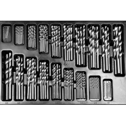 Set kit 170 pezzi punte trapano 1-10mm HSS in acciaio con valigetta in metallo