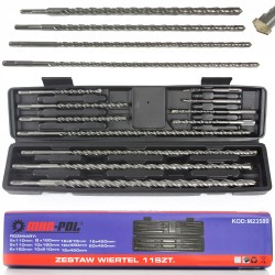 Set Punte Trapano per muro SDS+ 11 pezzi cemento armato helix S4