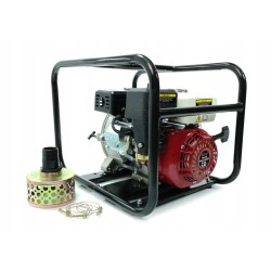 Motopompa a scoppio 2" Motore benzina 196cc 4 tempi 7 CV Prevalenza 26m Autoadescante Portata 30.000 Litri/ora