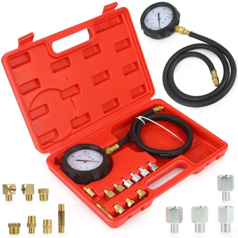Set kit Tester misuratore pressione olio motore auto 12pz manometro adattatori