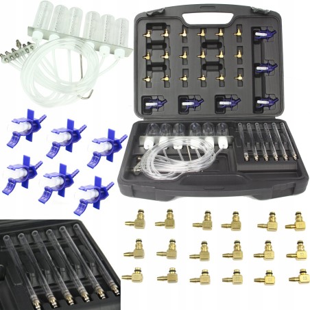 Misuratore flusso per iniettori Common-Rail Diesel Flussometro tester 6 cilindri