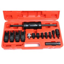Kit estrattore iniettori motore diesel 14 pz universale con martello scorrevole
