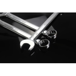 Set chiavi combinate 6-32 mm occhiello forchetta kit da 24 fisse stella inglesi