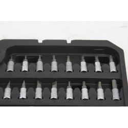 Set kit chiavi a cricchetto bussole valigia utensili 216 pz inserti per officina Bussole inserti 1/4" 1/2"