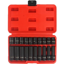 Kit Set 20 Bussole boccole Corte 38mm e Lunghe 78mm da 1/2' ad impatto 10-19mm