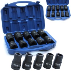 Kit Set 10 bussole boccole da 1' pollice ad impatto per auto camion 17-41 mm