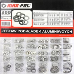 Set kit 300pz rondelle piatte di alluminio guarnizioni annelli tenuta M5-M28
