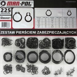 Kit set 225pz anelli di sicurezza rondella a C anello Seeger seger di fissaggio
