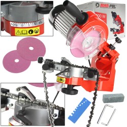 Affilacatene elettrico 400W 3000 giri/min con 2 dischi e misuratore catena