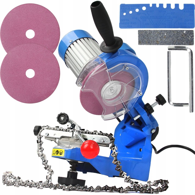 Affilatrice per Dischi Seghe circolari 250W elettrica disco diamantato Ø125mm 2850 giri/min base 370x270 mm 4 adattatori