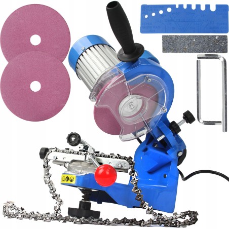 Affilatrice per Dischi Seghe circolari 250W elettrica disco diamantato Ø125mm 2850 giri/min base 370x270 mm 4 adattatori