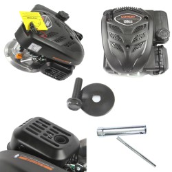 Motore Loncin LC1P65FE a Scoppio | a Benzina | 4 Tempi OHV | Monocilindrico | 139cc | 3,7 CV / 2,8 kW | 7 Nm | 2500 Giri/min | Albero Verticale Ø22,2x80 mm
