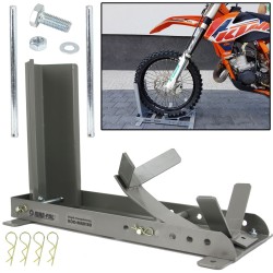 Supporto cavalletto moto 6 regolazioni 64x30x40cm per trasporto e fissaggio