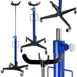 Sollevatore idraulico 500kg 110-180cm con pompa a pedale e ruote girevoli