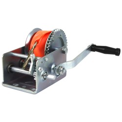 Verricello Paranco Argano Manuale a Manovella 1133 Kg | Fune 10m Spessore 50 mm | Gancio di Chiusura | Meccanismo di Sicurezza