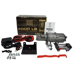 Verricello elettrico 12V da forza di traino 1814 kg 4000lb fune acciaio paranco argano auto ATV telecomando