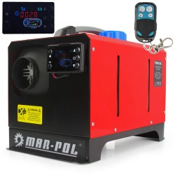Riscaldatore d'Aria Stufa Portatile | a Diesel Gasolio | 12V/230V | Potenza 8 kW | con Monitor LCD Telecomando | per Roulotte Auto Garage Magazzini Abitazioni