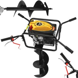 Mototrivella a Scoppio Demon | a Benzina | Motore 4 Tempi OHV | 173cc  | 6 CV | 3600 Giri/min | con Punta Ø30x80 cm | con Adattatore