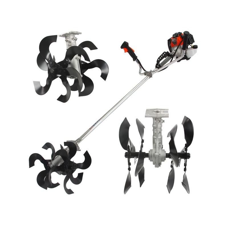 Gruppo zappette per decespugliatori ingranaggio Zappe 9 denti tubo Ø28 mm Universale