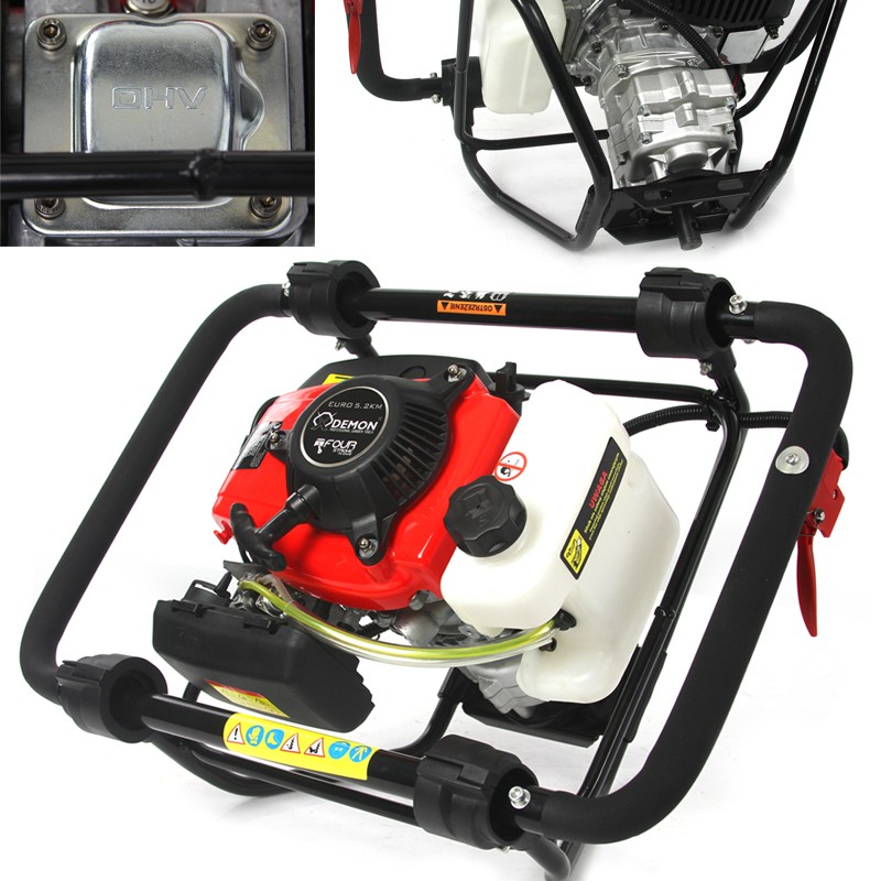 Motore a combustione 63cc per mototrivella Trivellatrice giardino terreno 5.2CV a scoppio Benzina 4 Tempi 50 Nm