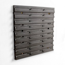 Set di 2 Pannelli Porta Attrezzi Utensili | da Parete Muro | 39x57,6 cm | Nero | in Plastica