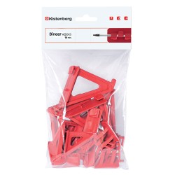 Set di 12 Ganci per Pannello Porta Attrezzi Utensili | Rosso | in Plastica