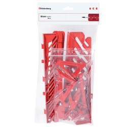 Set di 20 Ganci per Pannello Porta Attrezzi Utensili | Rosso | in Plastica