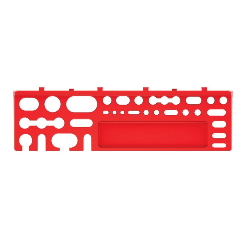 Set di 2 Mensoline Porta Attrezzi Utensili | 11,1x38,4x5 cm | Rosso | in Plastica