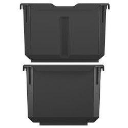 Set di 4 Contenitori Titan Box | 11x15,6x19,5 cm |Rosso e Nero | in Plastica