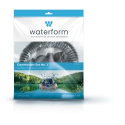 Sistema Di Raccolta Dell'Acqua Da Grondaie | 6 Pezzi | in Plastica | Accessori Per Serbatoi Cisterne per Acqua Piovana Waterform