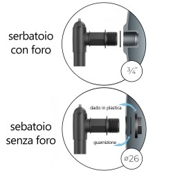 Sistema Di Raccolta e Distribuzione dell'Acqua | 5 Pezzi | In Plastica | Per Serbatoi Cisterne per Acqua Piovana Waterform