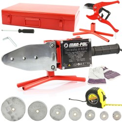 Polifusore per Saldatura di Tubi in PE PP PB | 7 Matrici Ø16-63mm | 2700W | 230V/50Hz | Gamma Temperatura 50-300°C