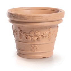 Vaso per Fiori Piante Decora | Rotondo | Decorativo | in Plastica | da Interno Esterno | Design Classico